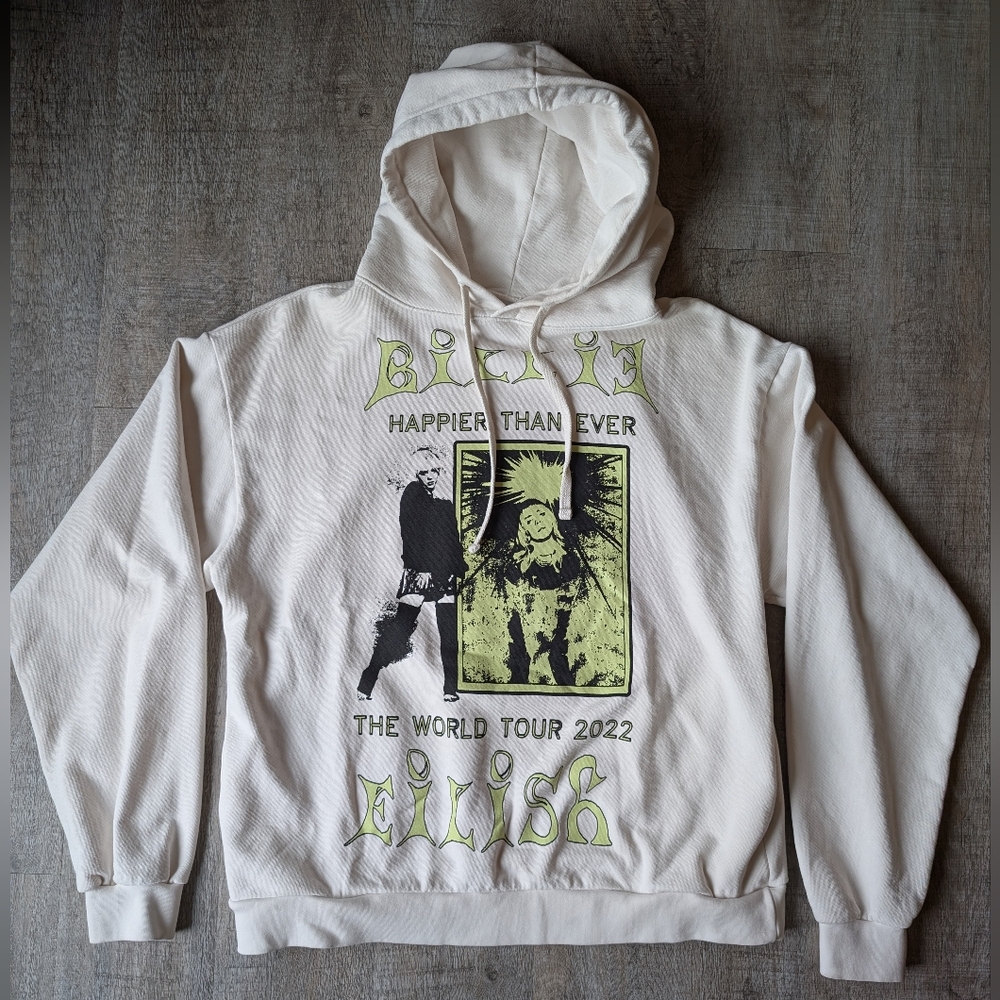 Billie Eilish Happier Than Ever 2022 Tour Pullover Hoodie - Small